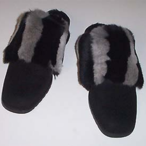 Stuart Weitzman black Furgetit rabbit fur slide 7 - Picture 2 of 6